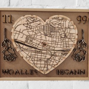 Wunschgravur 30 x40cm im Bilderrahmen "Wo alles begann"