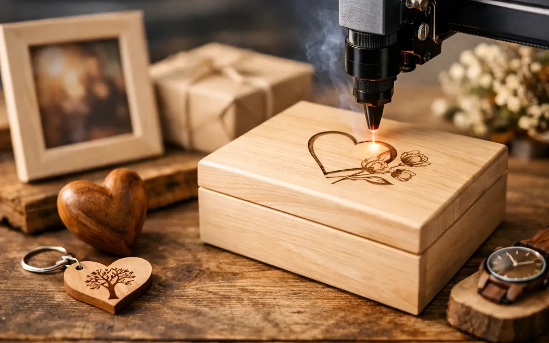 Lasergravur auf Holz für Geschenke mit Gefühl
